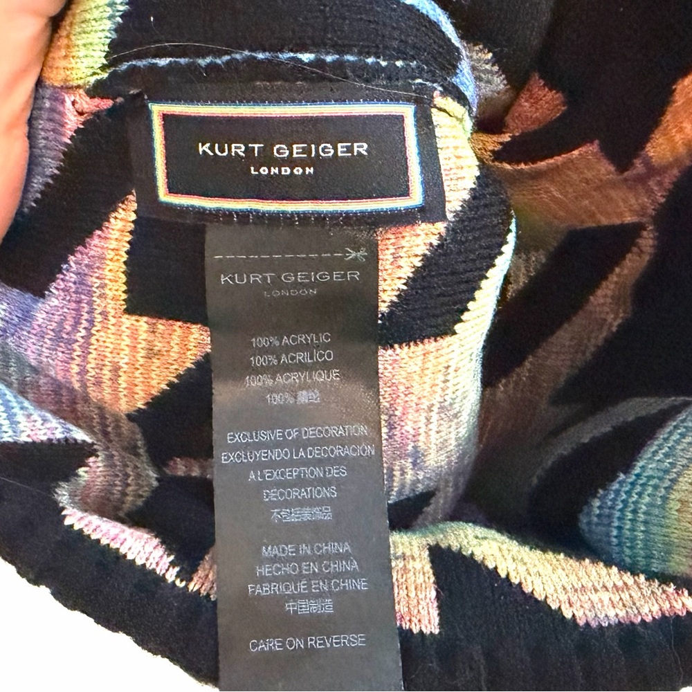 Kurt Geiger Multicolor Patterned houndstooth bean… - image 5